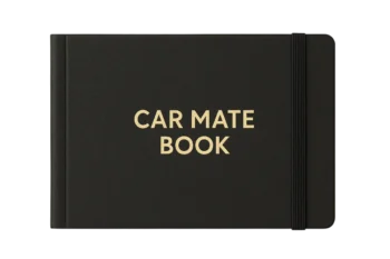DasEdge Car Mate Book | A5 Size | Landscape | 100 Pages | Paper Rexine | Car Maintenace, Mileage, Servicing Log Book